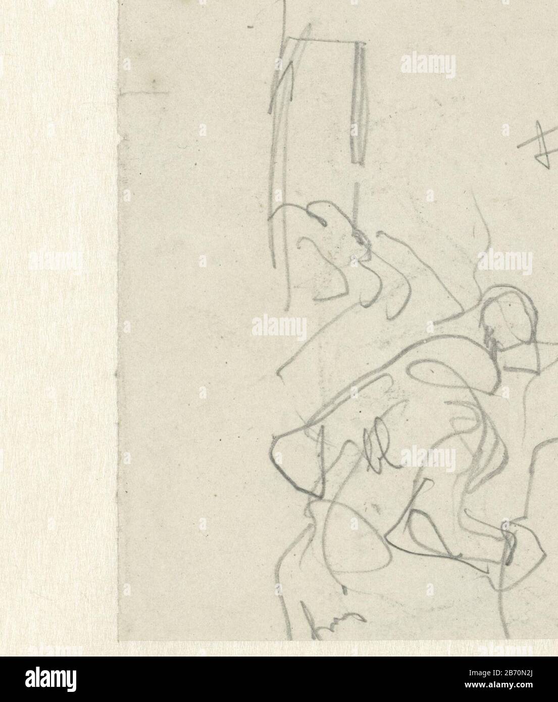 Krabbel Doodle Property Type: Drawing Object Number: RP-T 1948-630 Manufacturer: Artist George Hendrik Breitner Datierte: Von 37-1923 Physikalische Merkmale: Schwarzes Kreidematerial: Papierkreidemaße: H 138 mm × W 117 mm Stockfoto