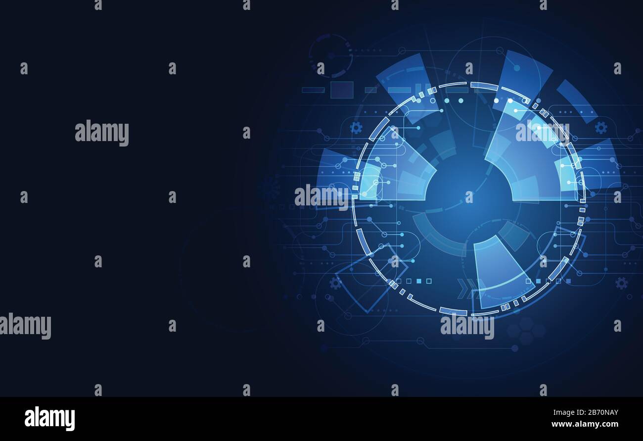 Abstrakte Technologie ui futuristisches Konzept hud-Schnittstelle Hologrammelemente digitaler Datendiagramme Stock Vektor
