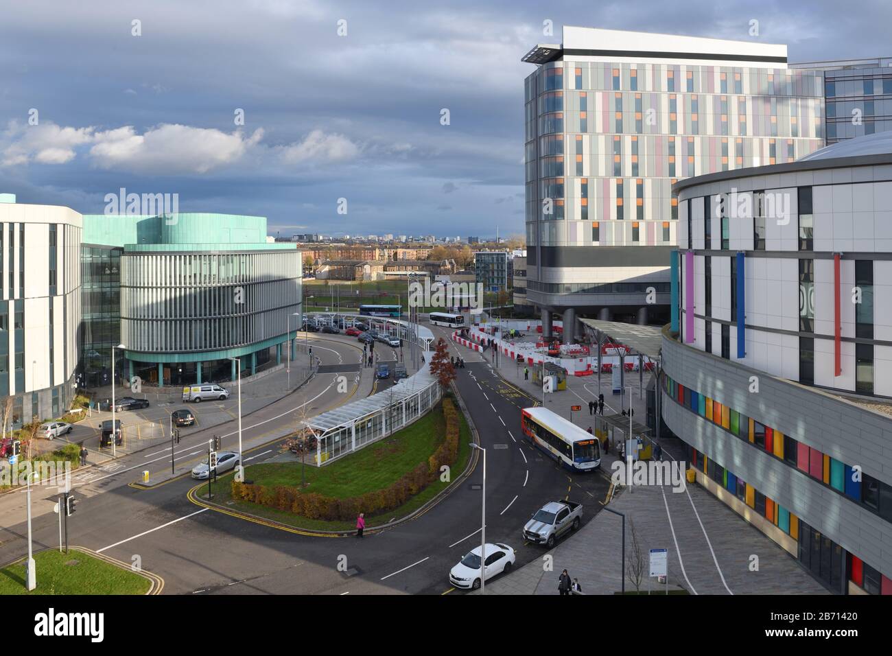 Queen Elizabeth University Lehrkrankenhaus und Royal Children's Hospital in Govan, Glasgow, Schottland, Großbritannien, Europa Stockfoto