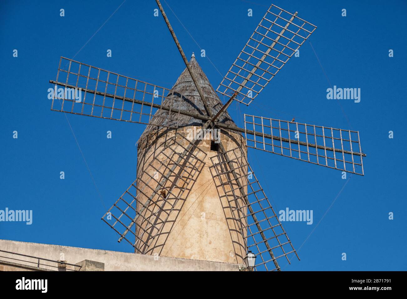 Windmühle in Palma De Mallorca Stockfoto