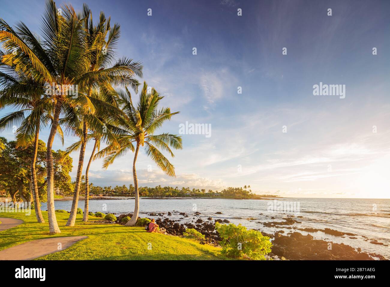 USA, Hawaii, Big Island, Resort Westküste, Pauoa Bay, Fairmont Orchid Hotel Garden Stockfoto