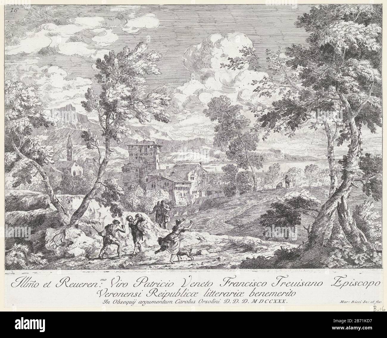 Landschap traf twee boeren die een slang doden Landschappen (serietitel) Varia Marci Pictoris prestantissimi Experiment () (serietitel) Hügellandschaft mit dem Vordergrund zwei Bauern eine Schlange, die zu töten versucht. Eine Frau flieht zum Schlauch. Befehl ondermarge. Hersteller: Druckmaschine: Marco Ricci (denkmalgeschütztes Gebäude) in seinem Entwurf: Marco Ricci (denkmalgeschütztes Gebäude), der von Carlo Orsolini (denkmalgeschütztes Gebäude) befehligt wurde Francesco Trevisani (denkmalgeschütztes Eigentum) Ort Herstellung: Italien Datum: 1730 Physische Merkmale: Radierung gedruckt auf einem Blatt mit zwei Stoffblättern: Papiertechnik: Ätzdimen Stockfoto