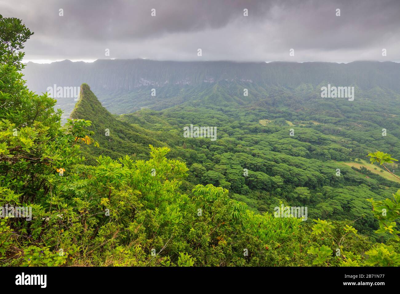 Vereinigte Staaten von Amerika, Hawaii, Oahu Island, 3 Gipfel Trail Stockfoto