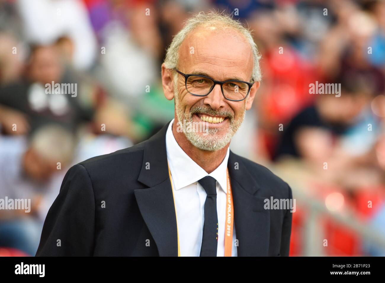 Tychy, POLEN - 7. JUNI 2019: U-20-Weltmeisterschaft Polen 2019 1/4-Endspiele Italien gegen Mali 4:2. Porträt von Paolo Nicolato Cheftrainer von Italien National Stockfoto