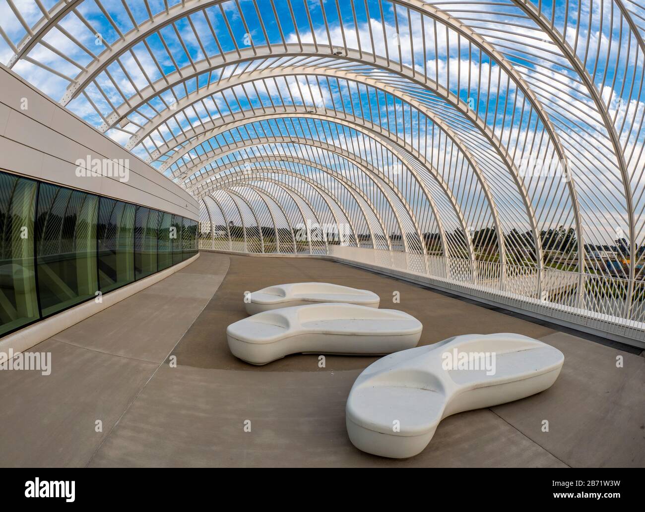 Das Innovation, Science and Technology Building wurde vom Architekten Dr. Santiago Calatrava an der Florida Polytechnic University in Lakeland Florida entworfen Stockfoto