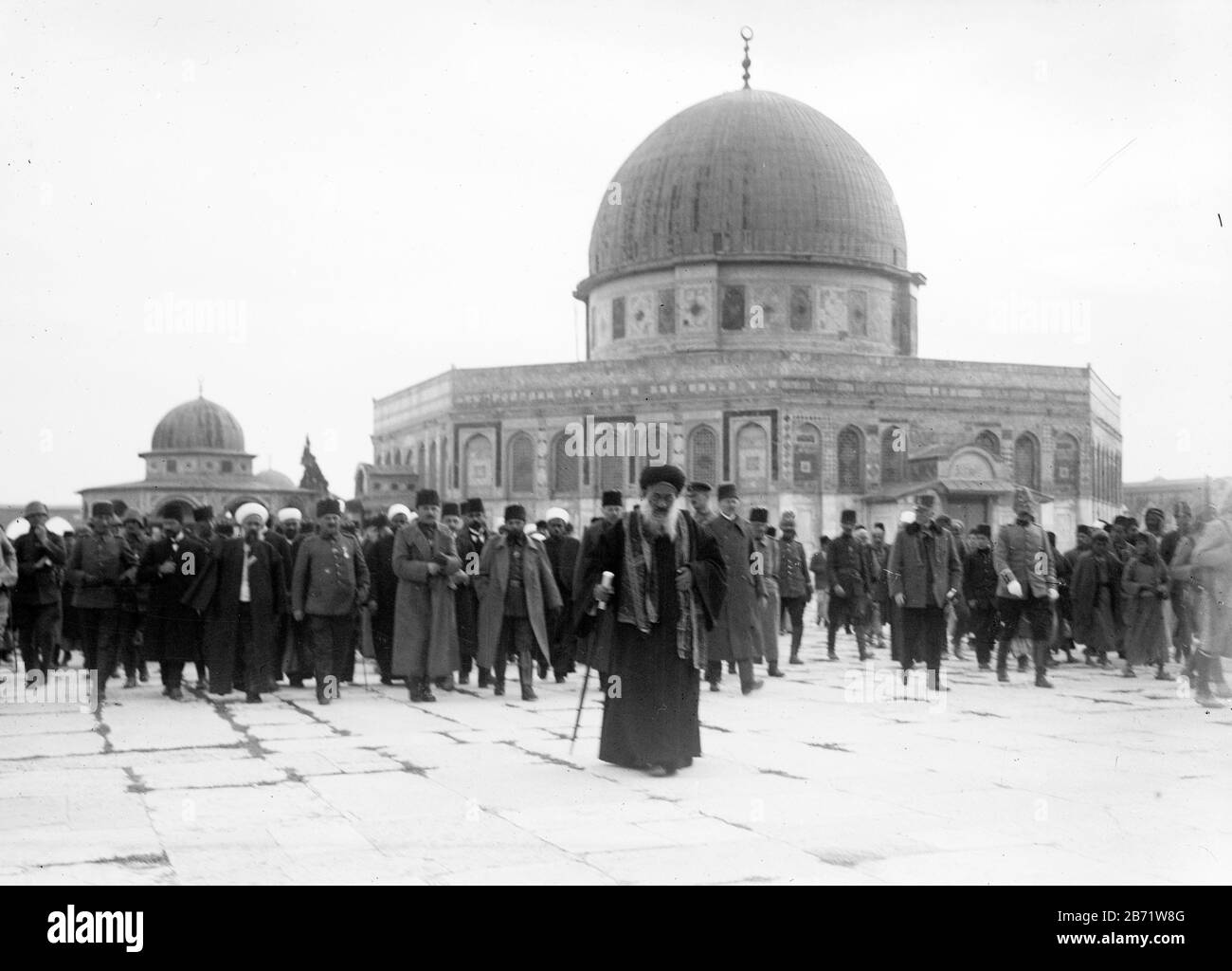 Enver Pascha und Jamal (Cemal Pascha) Besuch der Felsendom, Jerusalem Stockfoto
