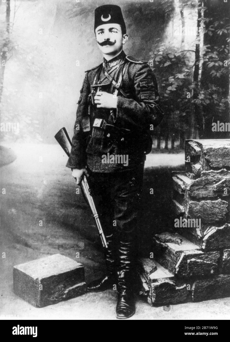 Enver Pasha, Ismail Enver Pasha (1881 - 1922) osmanischer Militäroffizier und Führer der Jungen Türkischen Revolution von 1908. Stockfoto