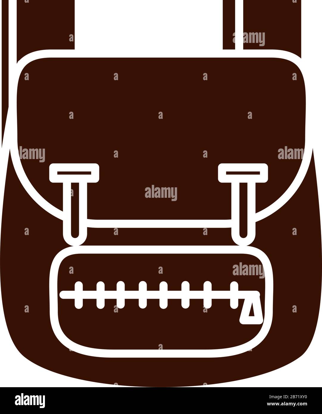 Schulausbildung Rucksack Zubehör Lieferung Vektor Illustration Silhouette Style Icon Stock Vektor
