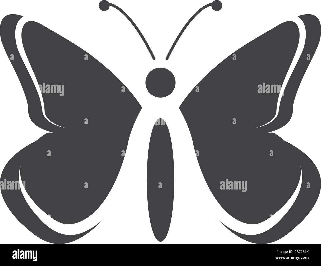 Schmetterling Icon Design Template vector isoliert Abbildung Stock Vektor