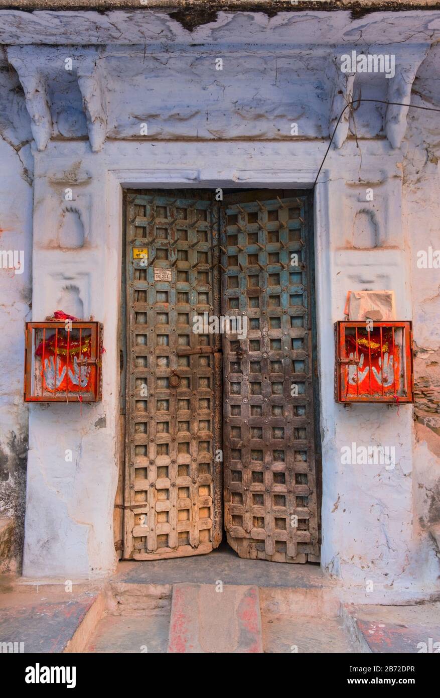 Eingang Udaipur Rajasthan Indien Stockfoto