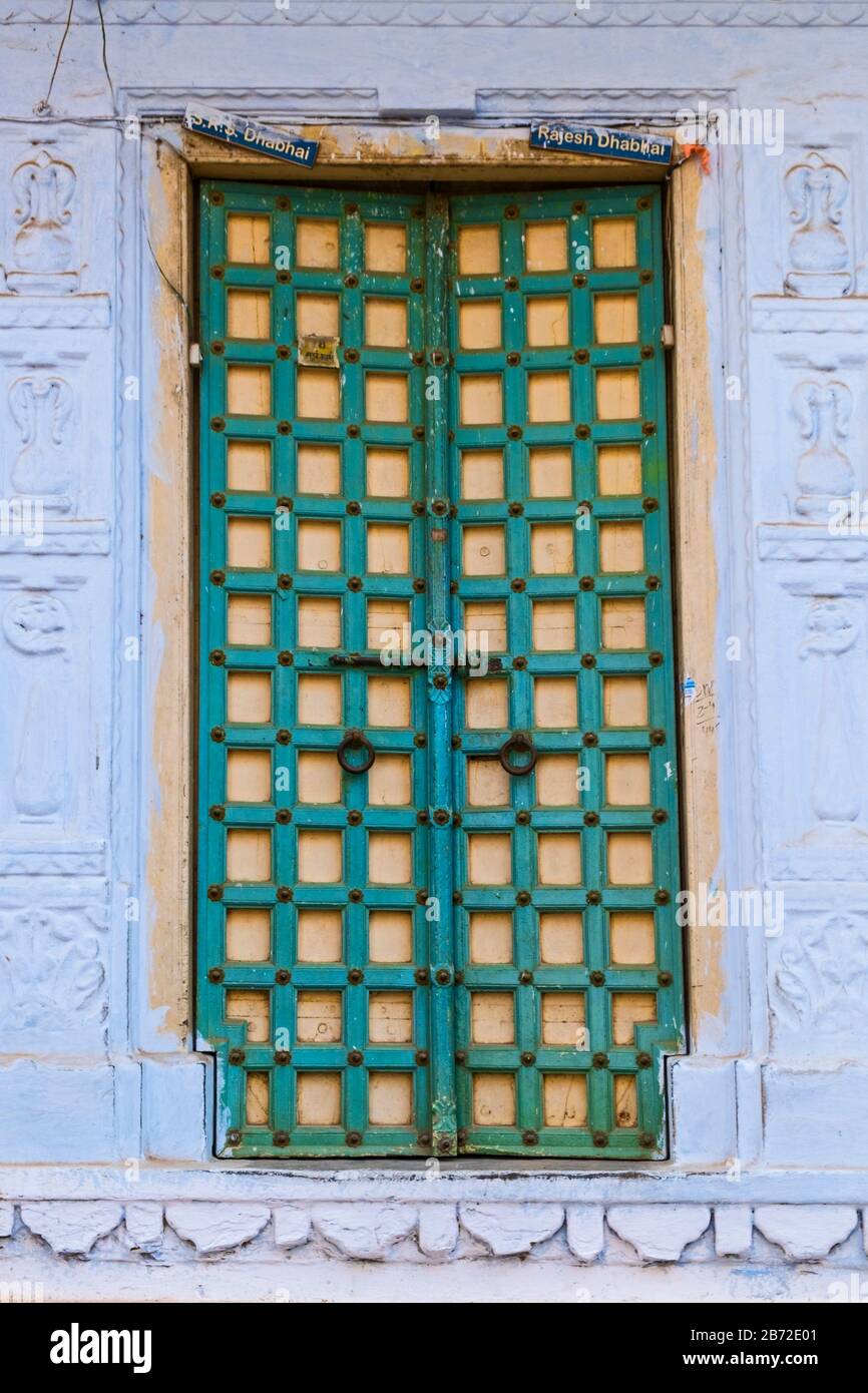 Tür Udaipur Rajasthan Indien Stockfoto