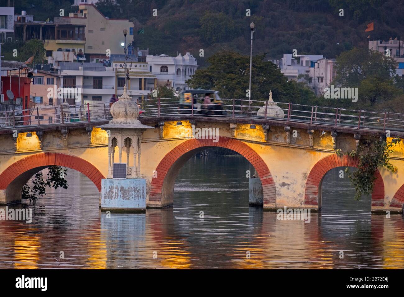 Chandpole Bridge Udaipur Rajasthan Indien Stockfoto