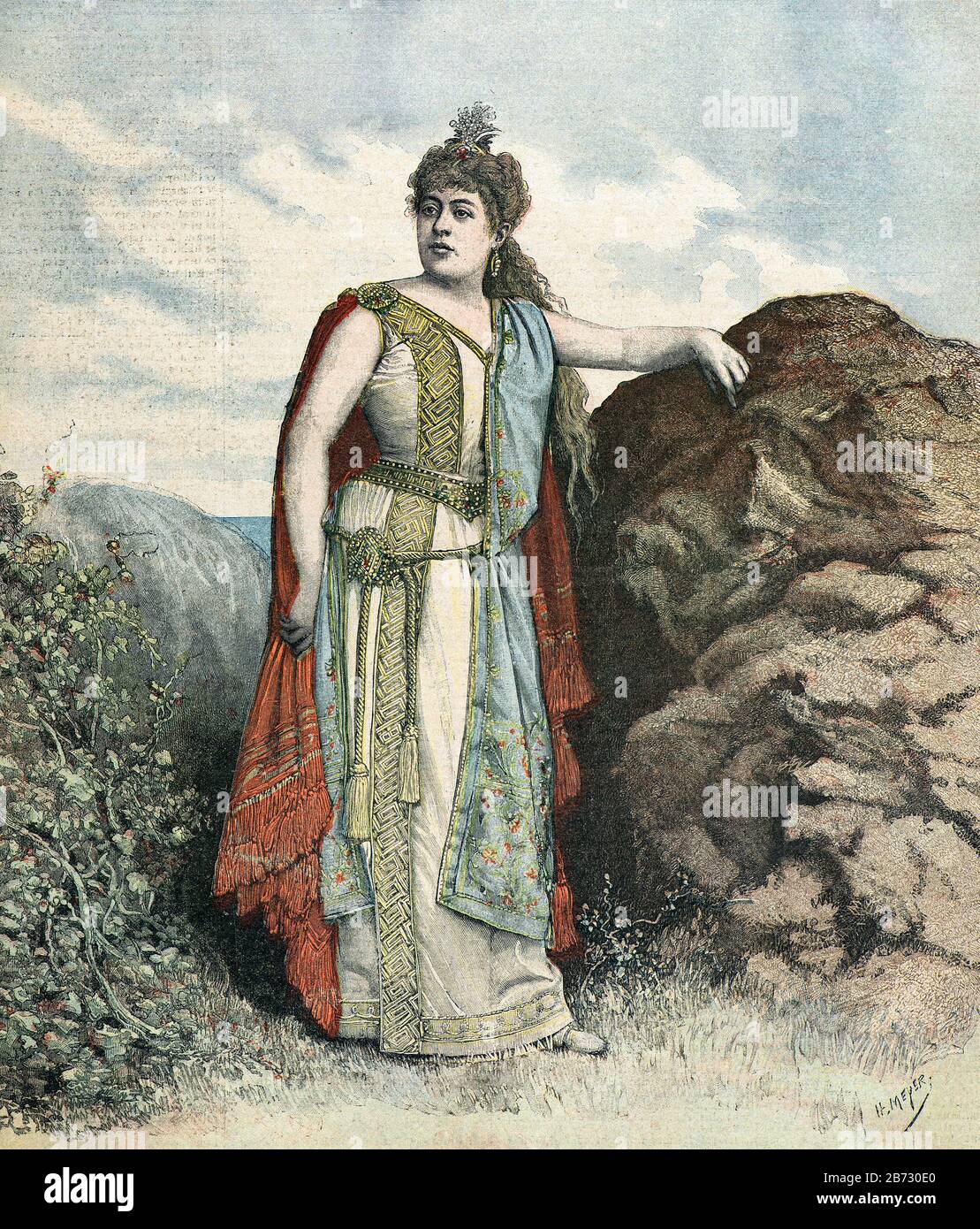 Meyer Henri (* um 1899 in der Tracht von Sapho, den sie 1893 an der Oper spielt - Privatsammlung - Porträt der Sängerin Renee Richard (1858 - 1947) Stockfoto