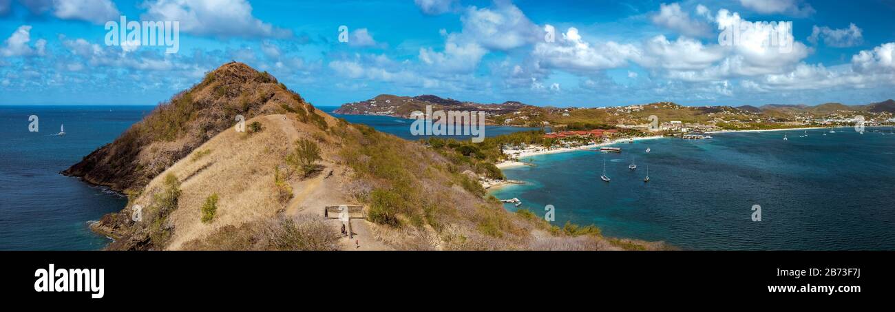 ST Lucia Island Caribbean, Pingeon Island Saint Lucia oder St Lucia Caribbean Stockfoto
