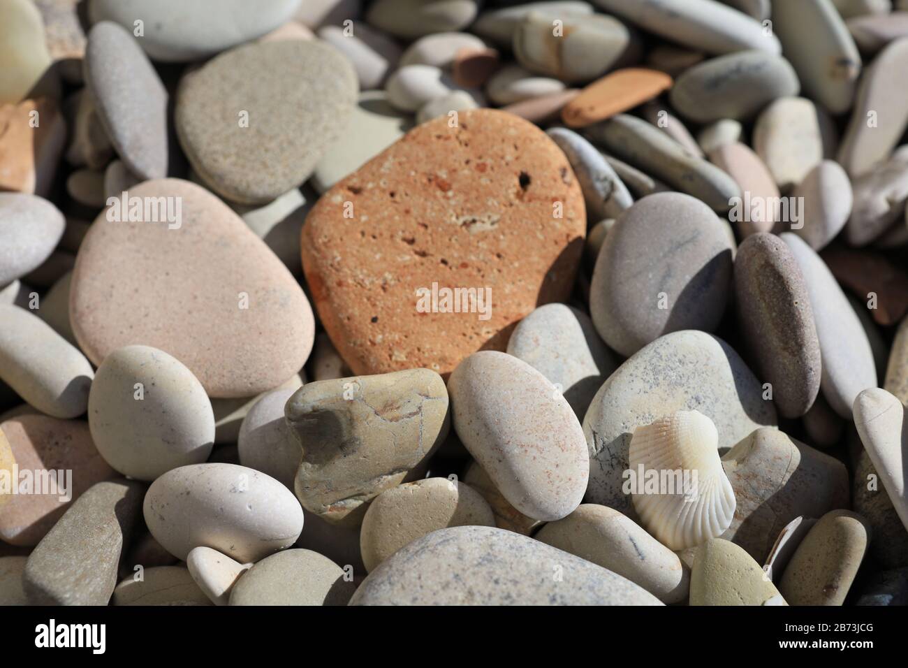 Steine unterschiedlicher Form Stockfoto