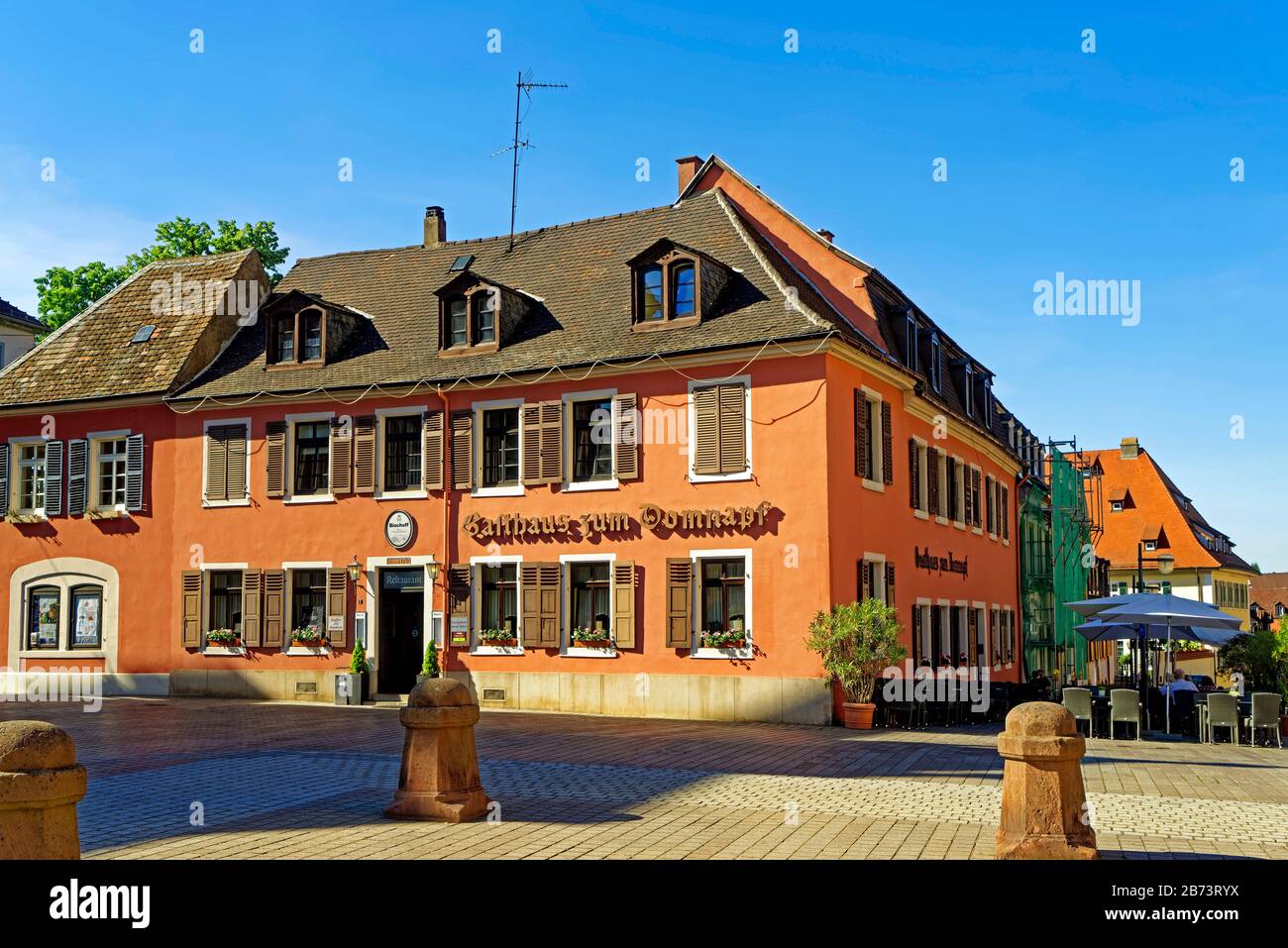 Deutschland, Rheinland-Pfalz, Speyerer, Domort, Schum-Stadt, gasthaus zum Domnapf, Ort des Interesses, Gebäude, Architektur, historisch, touri Stockfoto