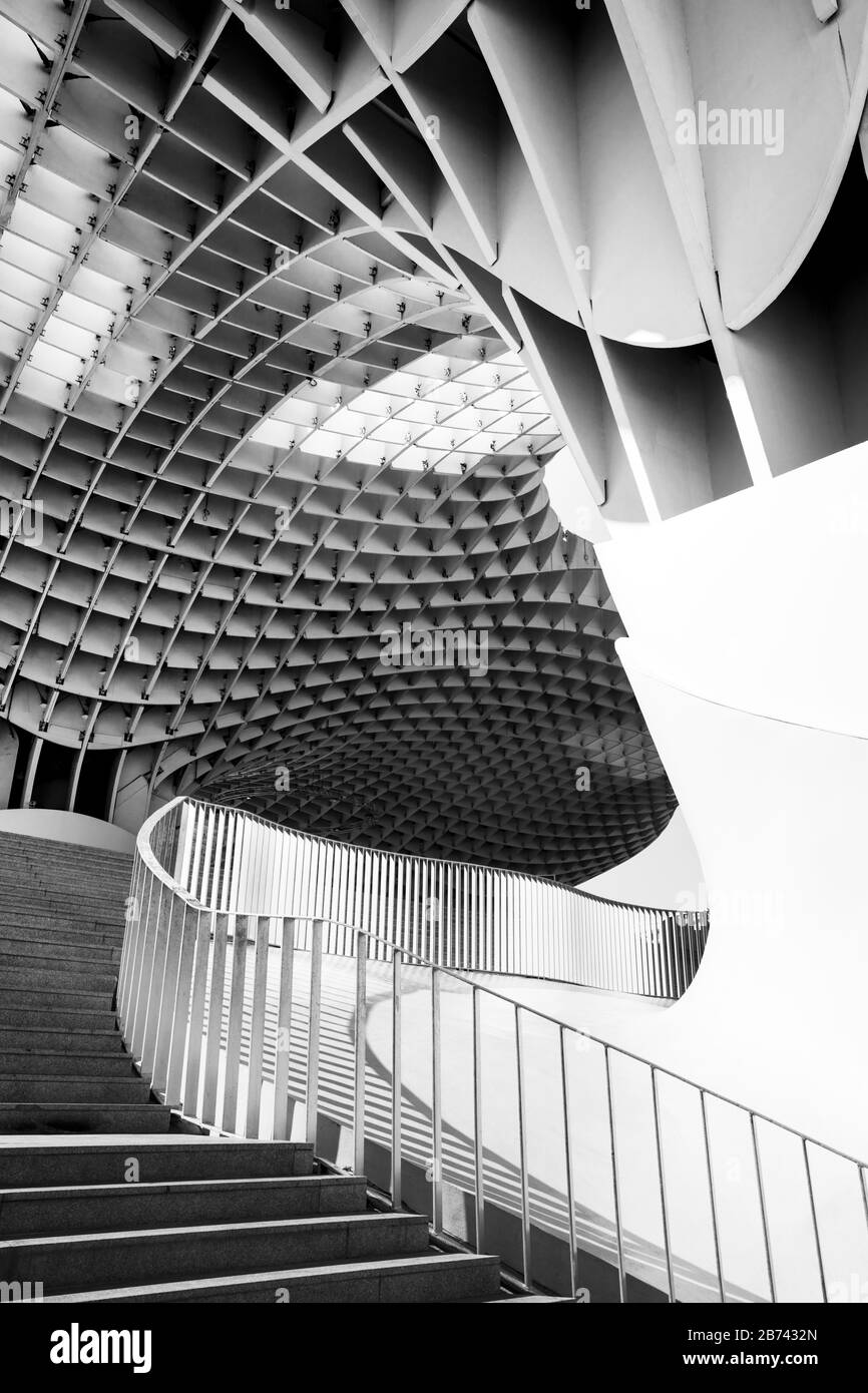 Sevilla Metropol Parasol Sevilla Sevilla Sevilla Champignons Las Setas de Sevilla Plaza de la Encarnación Sevilla Spanien sevilla Andalusien Europa monochrom Stockfoto