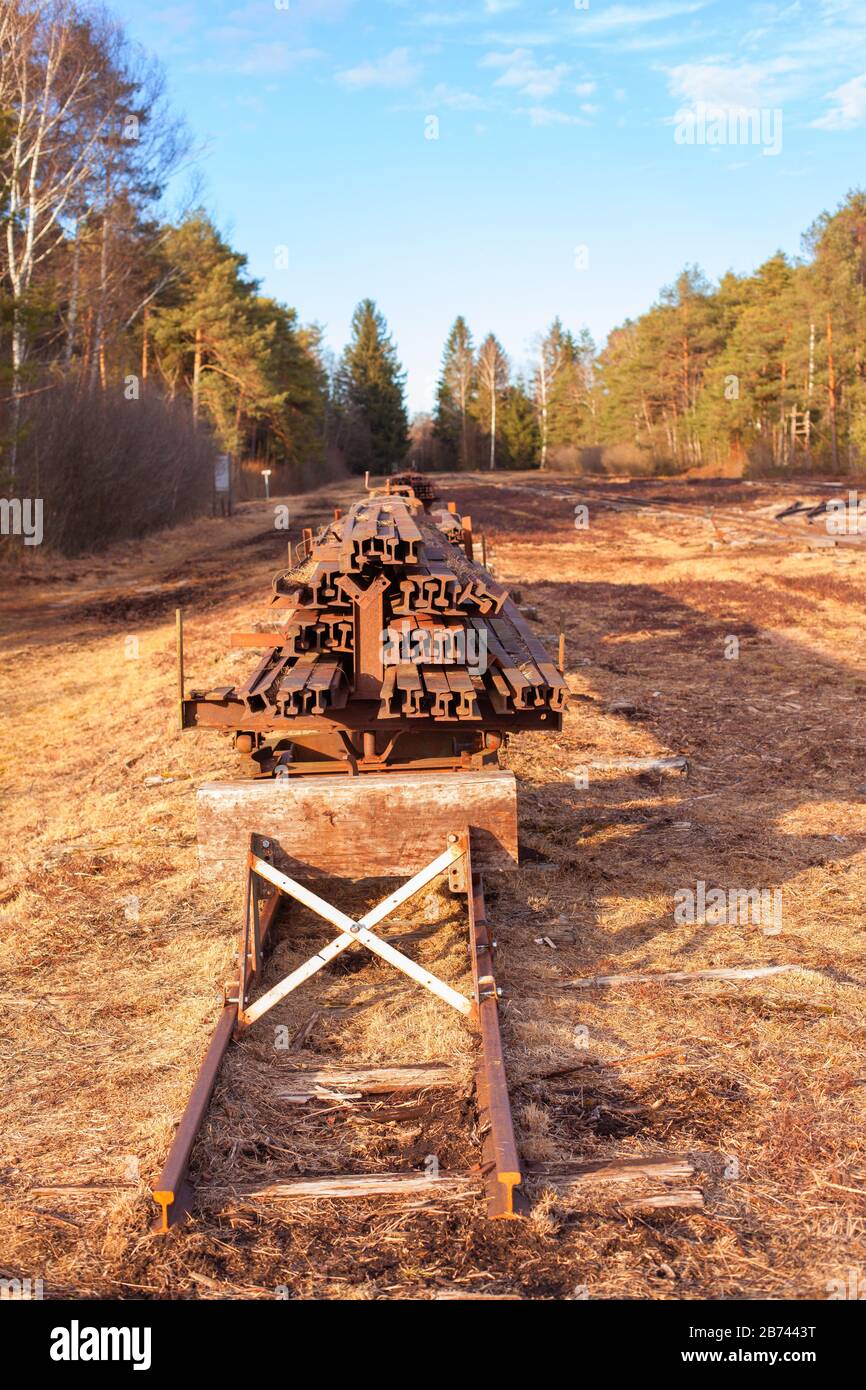 Die Ainringer Moos mit Track Stockfoto