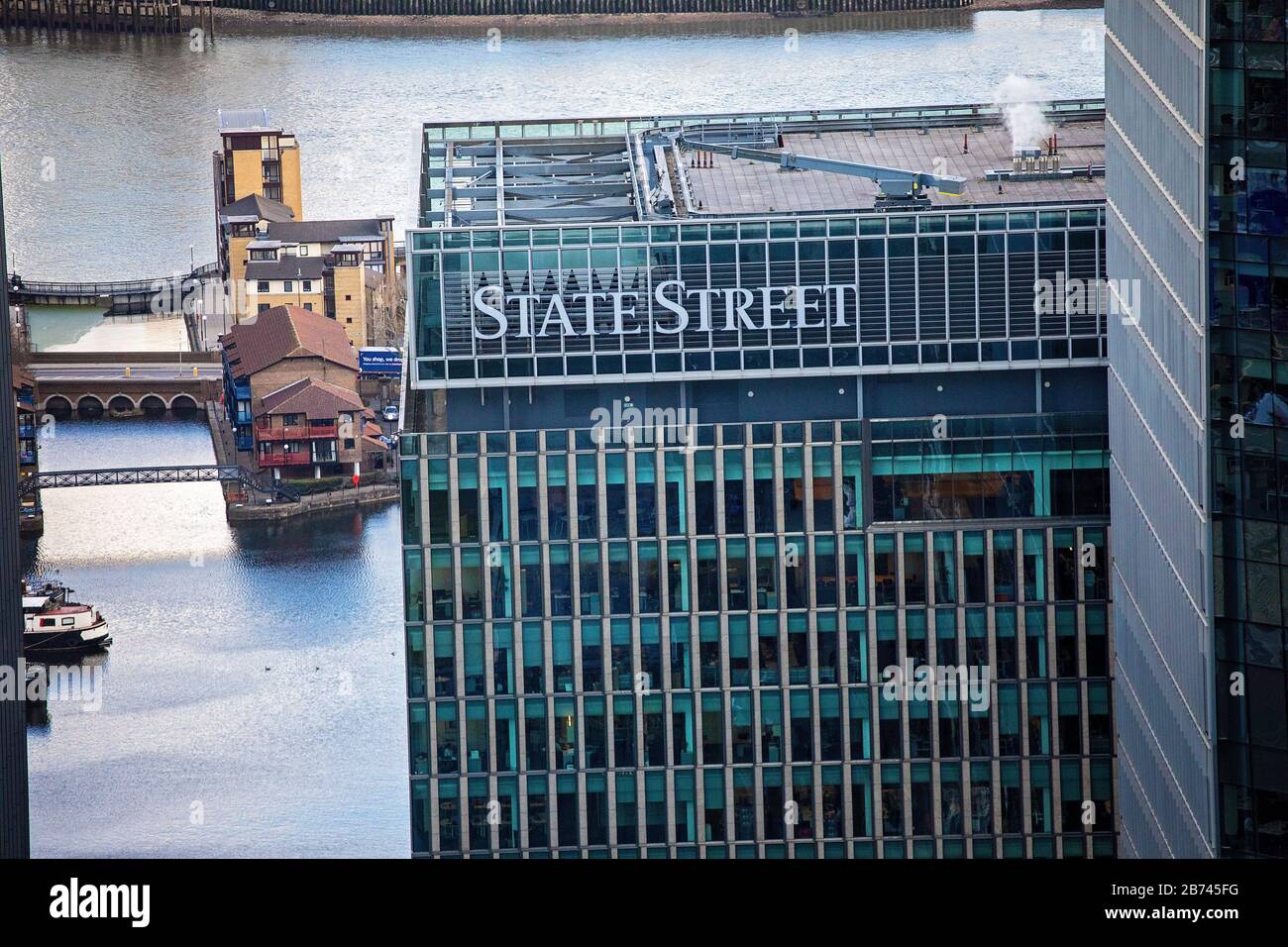 Büro der State Street Bank, Canary Wharf Stockfoto