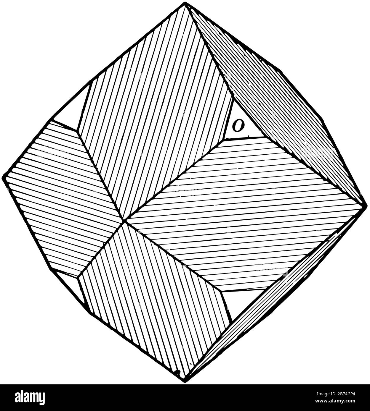 Dieses Diagramm stellt Magnetit-, Vintage-Linien-Zeichnung oder Gravurdarstellung dar. Stock Vektor