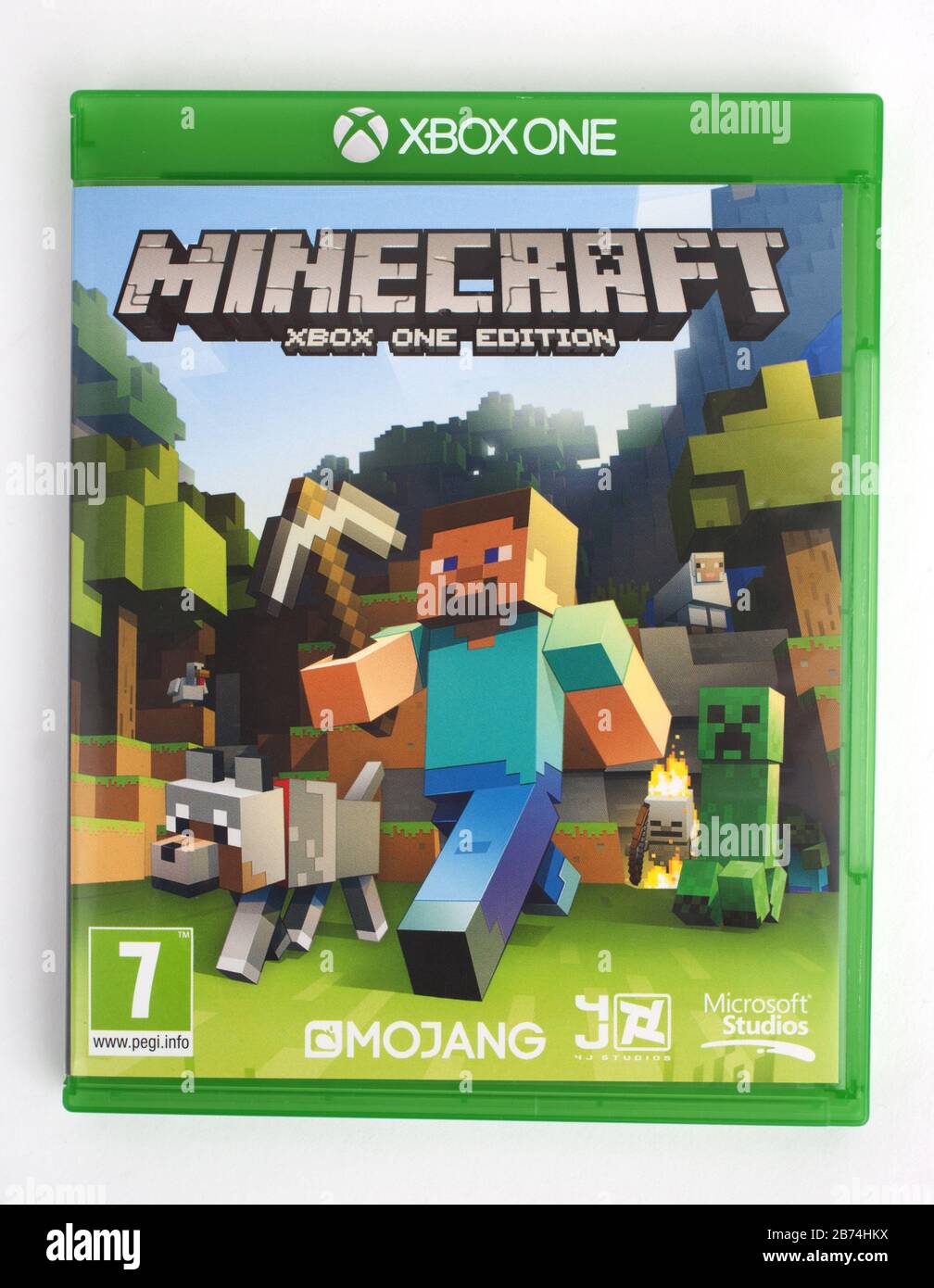 Das Xbox One Spiel Minecraft von Mojang Stockfoto