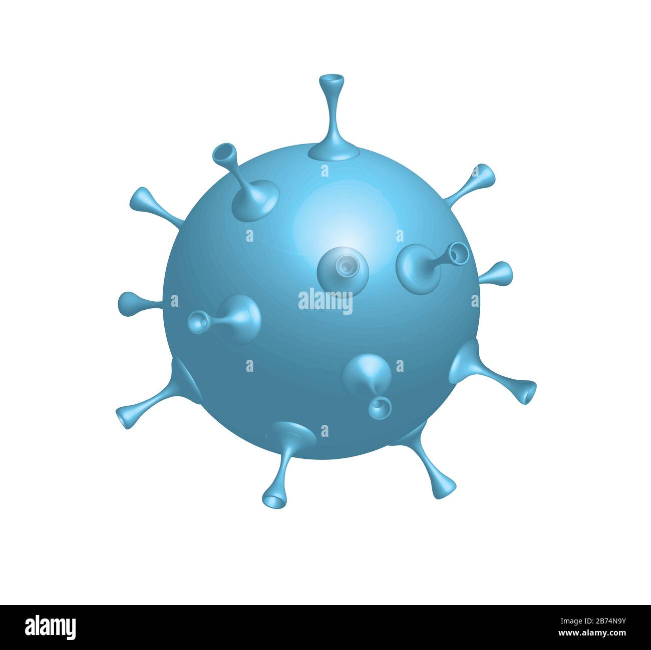 Dreidimensionale Darstellung eines Virus Stockfoto