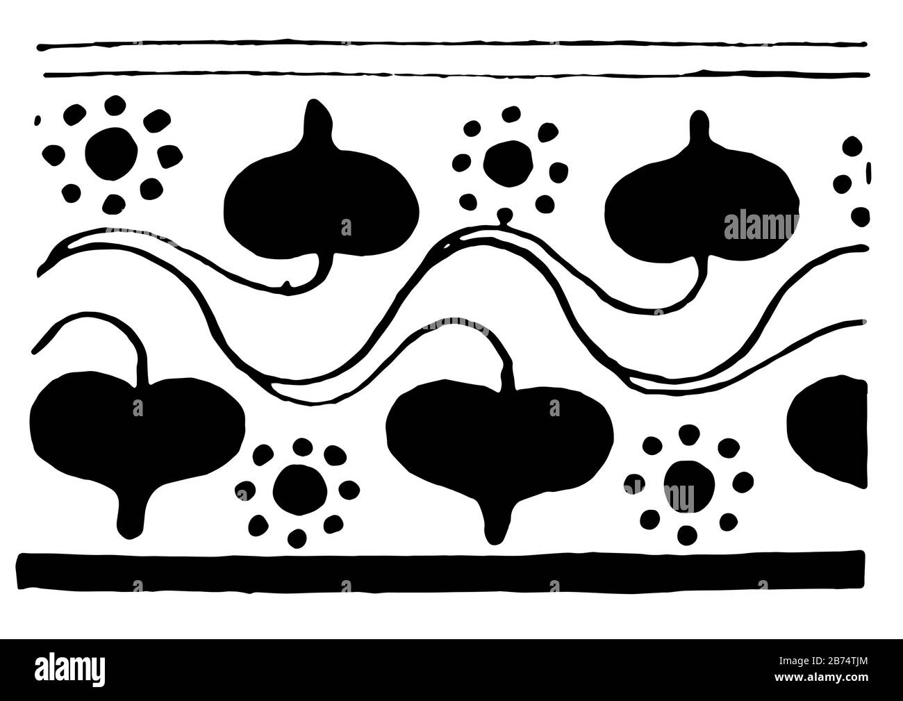 Greek Band Design ist ein Ivy-Band schwarz auf rot, Vintage-Linie Zeichnung oder Gravur Illustration. Stock Vektor Greek Band Design ist ein Ivy-Band schwarz auf rot, Vintage-Linie Zeichnung oder Gravur Illustration. Stock Vektor