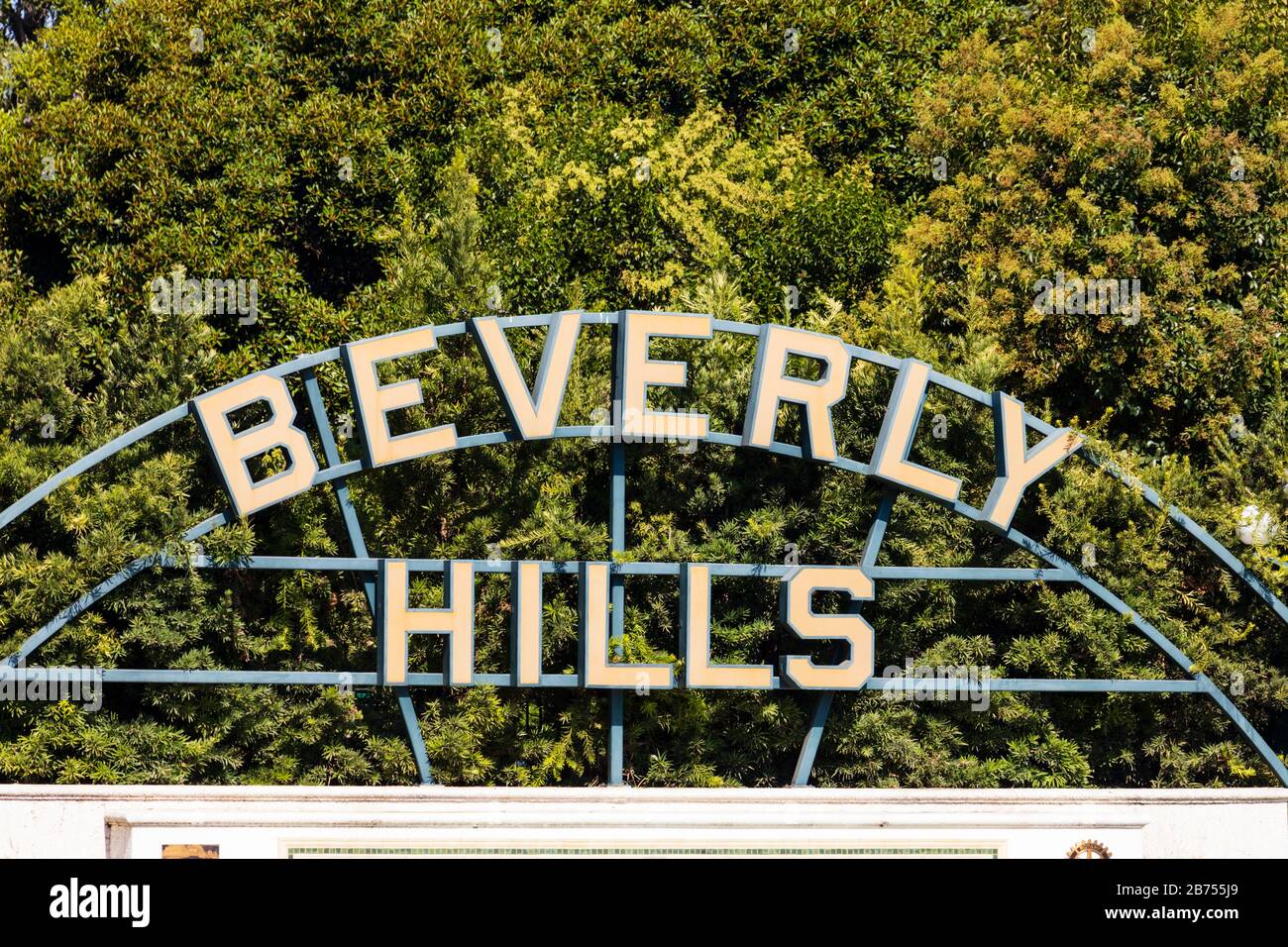 Schild Beverly Hills, Los Angeles, Kalifornien, USA Stockfoto