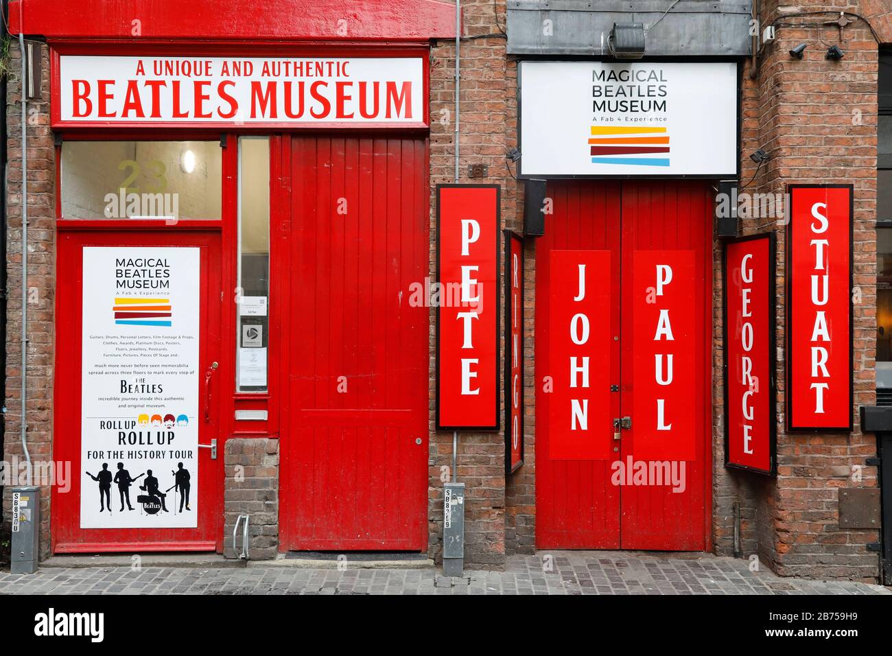 Beatles Museum Liverpool, 1. März 2019. [Automatisierte Übersetzung] Stockfoto