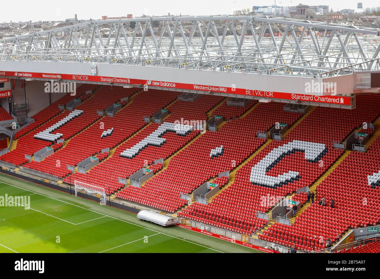 Anfield Stadium des FC Liverpool, am 2. März 2019. [Automatisierte Übersetzung] Stockfoto