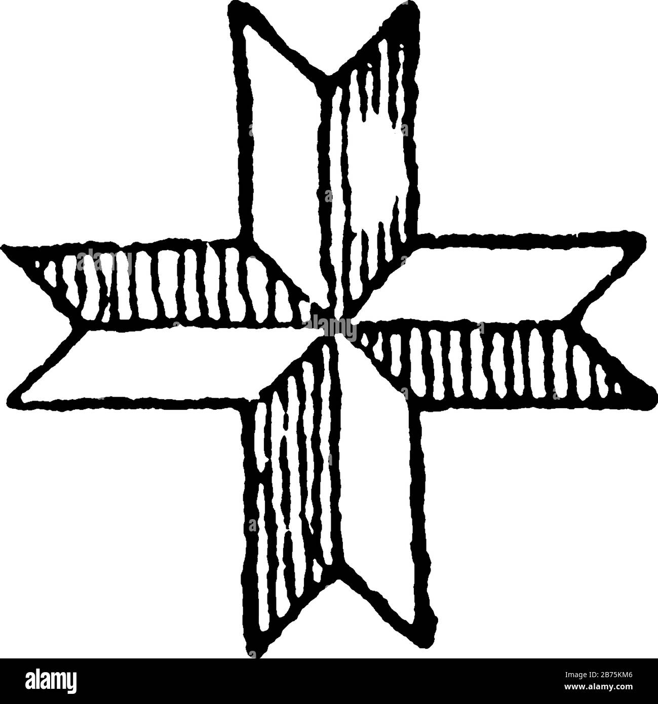 Sternentwürfe sind in den kaukasischen und turkomanischen Produkten, Vintage-Line-Zeichnung oder Gravur üblich. Stock Vektor