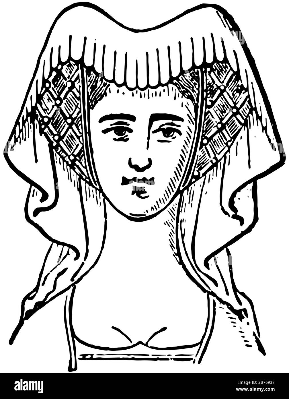 Horned Head-Kleid ist eine moderate, klassische Zeichnung oder Gravur. Stock Vektor