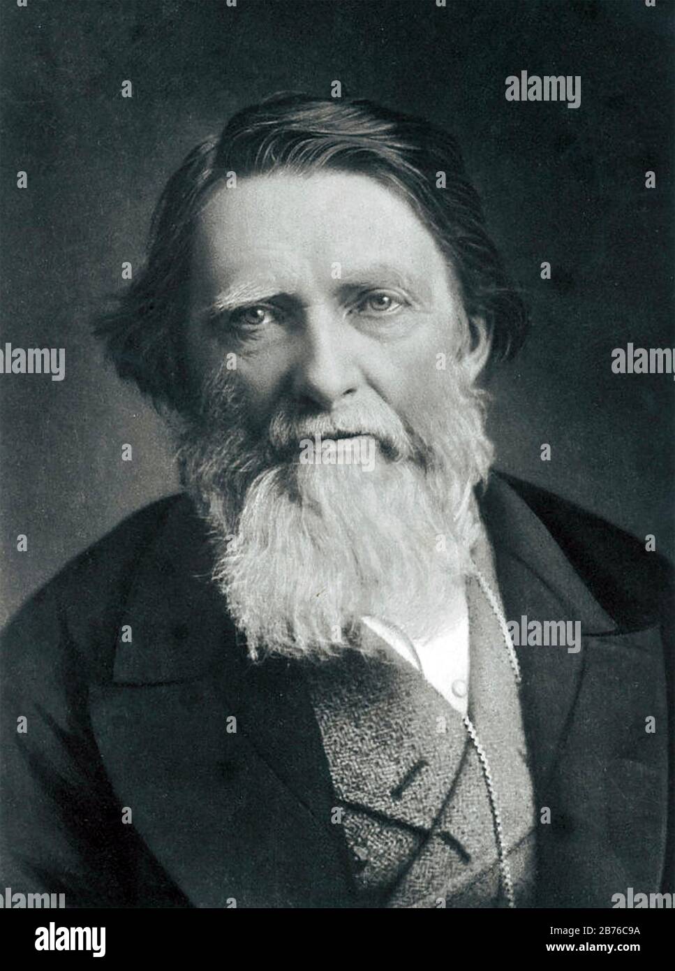 JOHN RUSKIN (1819-1900) viktorianischer Kunstkritiker, Botaniker, Geologe ca. 1882 Stockfoto
