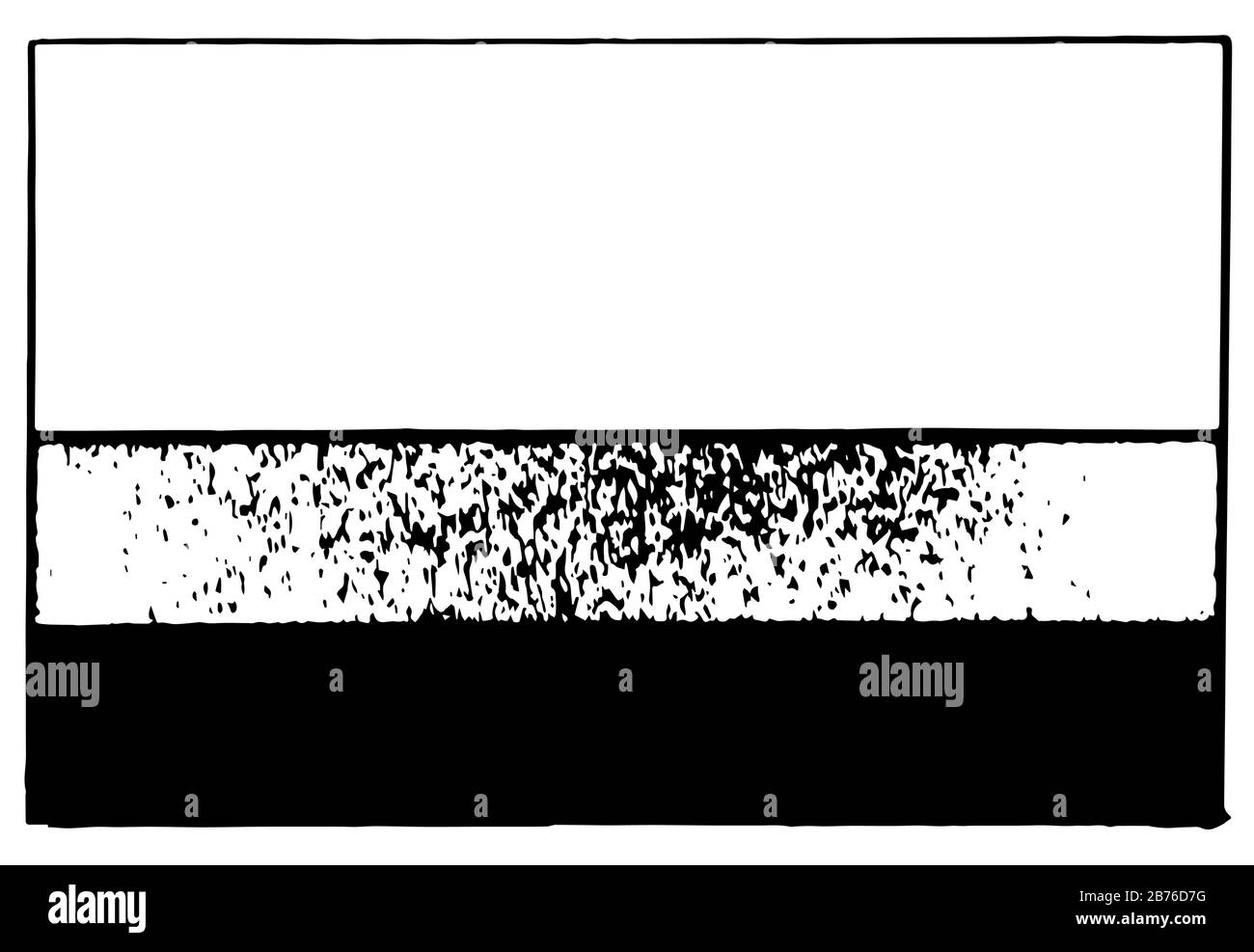 Ecuador Handelsfahne, diese Fahne drei ungleiche horizontale Streifen von Gelb(oben), Blau, Rot, Vintage-Linie Zeichnung oder Gravurzeichnung Stock Vektor
