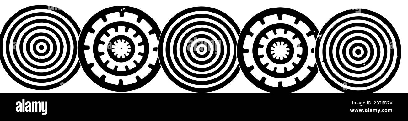 Visuelle Illusion ist eine leichte, wirbelnde Bewegung und wirbelndes Wasser in einem Gericht, es ist ein Hinweis auf einen zugrunde liegenden Krankheitszustand und erfordert das sehen eines m Stock Vektor