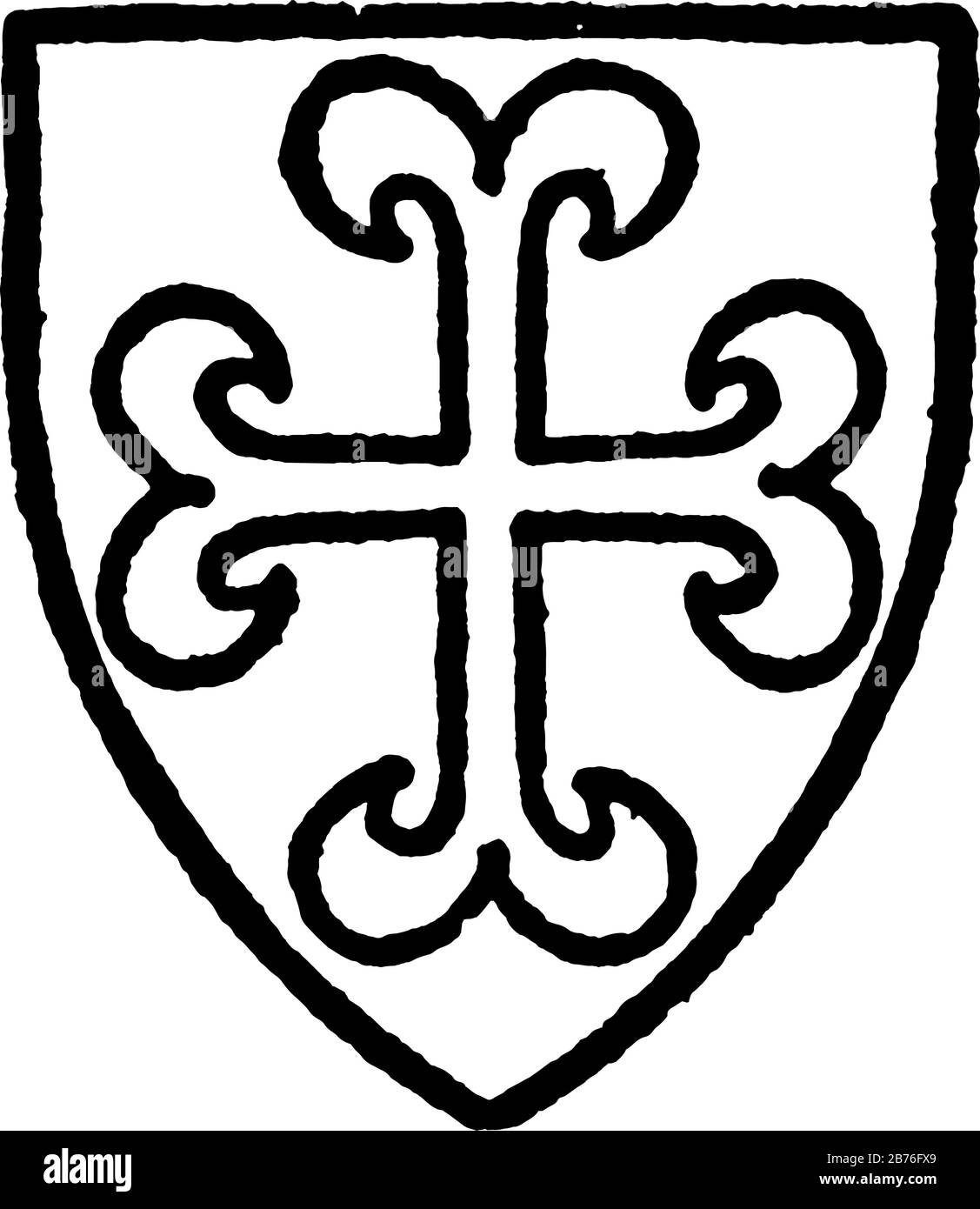 Willoughby trug Gulles eine silberfarbene, klassische Strichzeichnung oder Gravurzeichnung. Stock Vektor