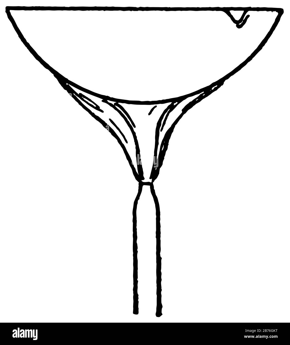 Ein Gericht, mit dem Schwefel kondensiert, Vintage-Linien-Zeichnung oder Gravierzeichnung dargestellt werden. Stock Vektor