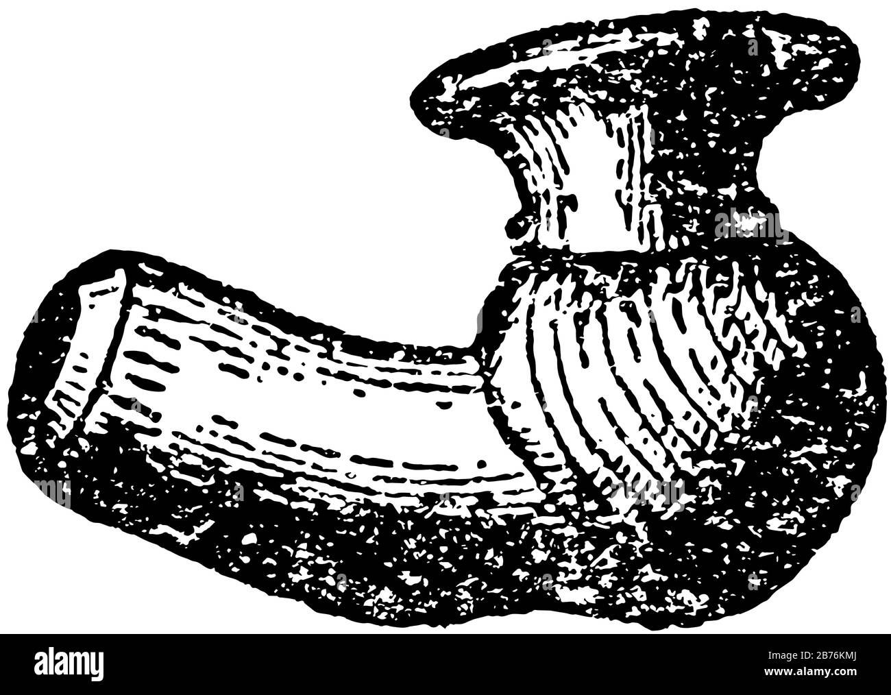Clay Pipe Bowl sind rituelle Pfeifen, die bei Feierlichkeiten und im Alltag verwendet werden, Vintage-Line-Zeichnung oder Gravier-Illustration. Stock Vektor