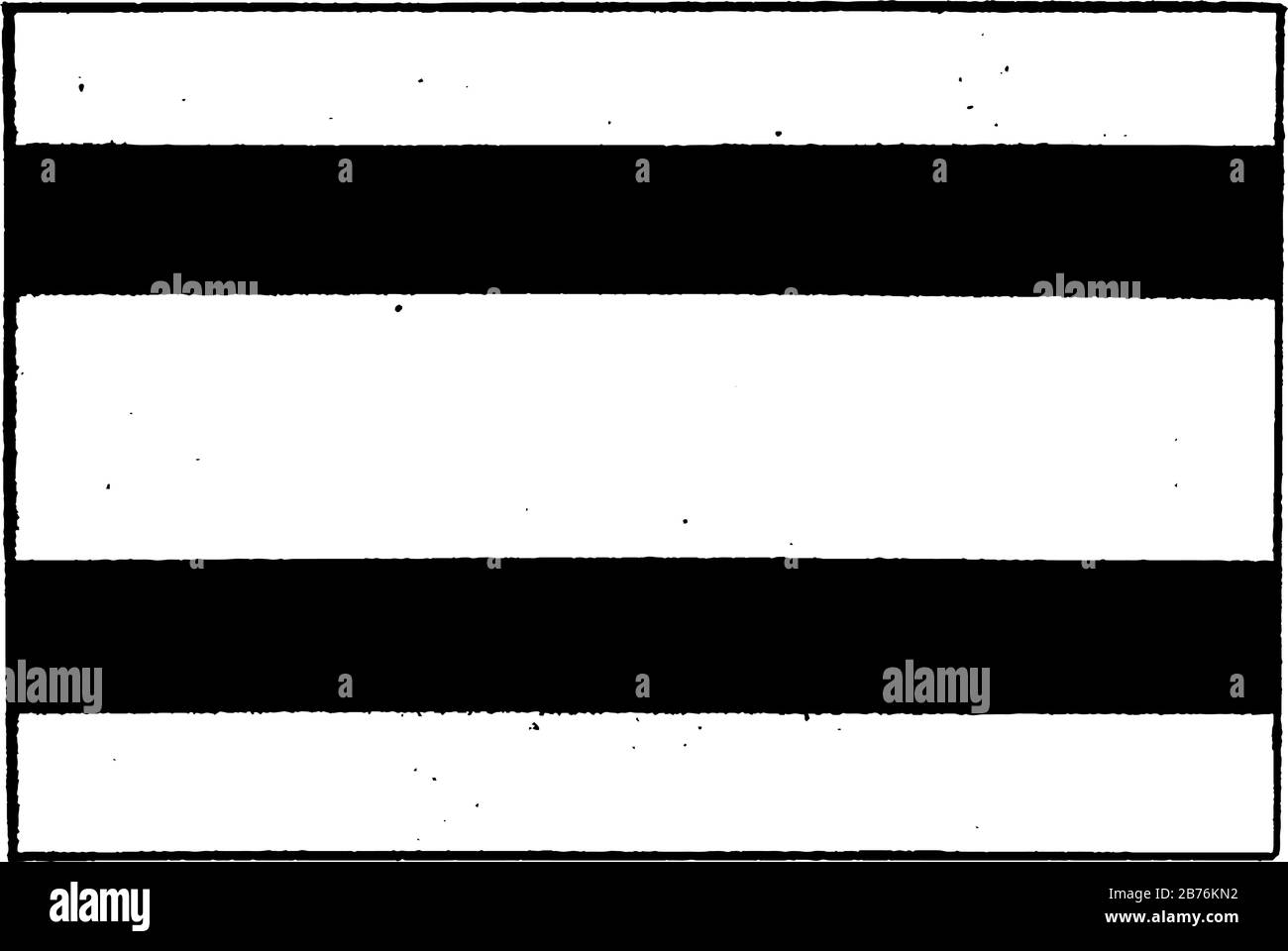 Spanien, 1923, spanische Handelsflaggen, diese Flagge hat fünf horizontale Bänder aus Gelb (oben und unten), die mit Rot, Vintage-Zeichnung oder Gravur abwechseln Stock Vektor