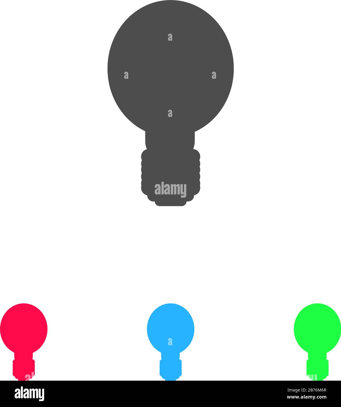 Lampensymbol flach. Farbpiktogramm auf weißem Hintergrund. Symbol für Vektorgrafiken und Bonussymbole Stock Vektor