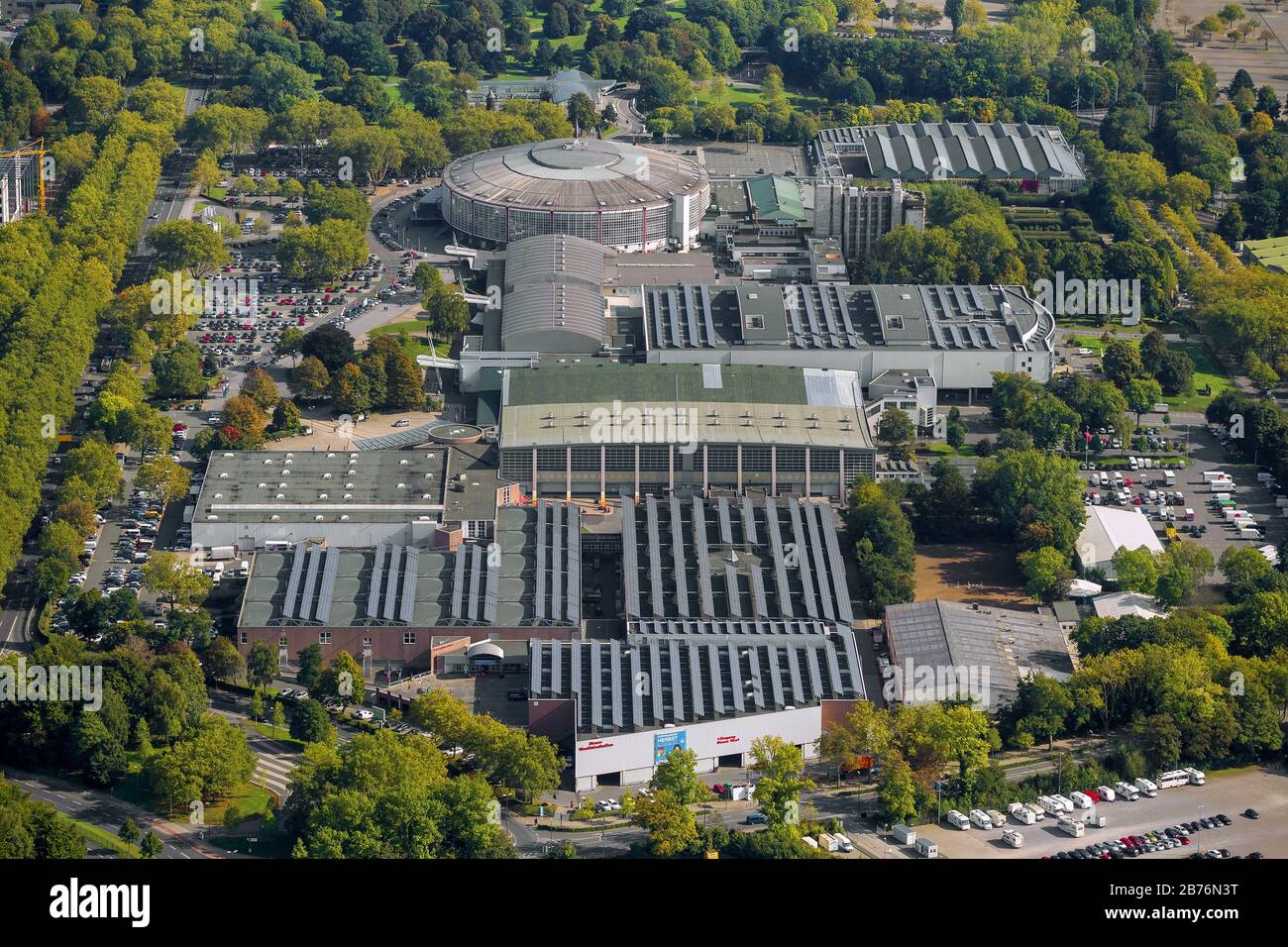 , Westenhallen in Dortmund, 02.10.2013, Luftbild, Deutschland, Nordrhein-Westfalen, Ruhrgebiet, Dortmund Stockfoto