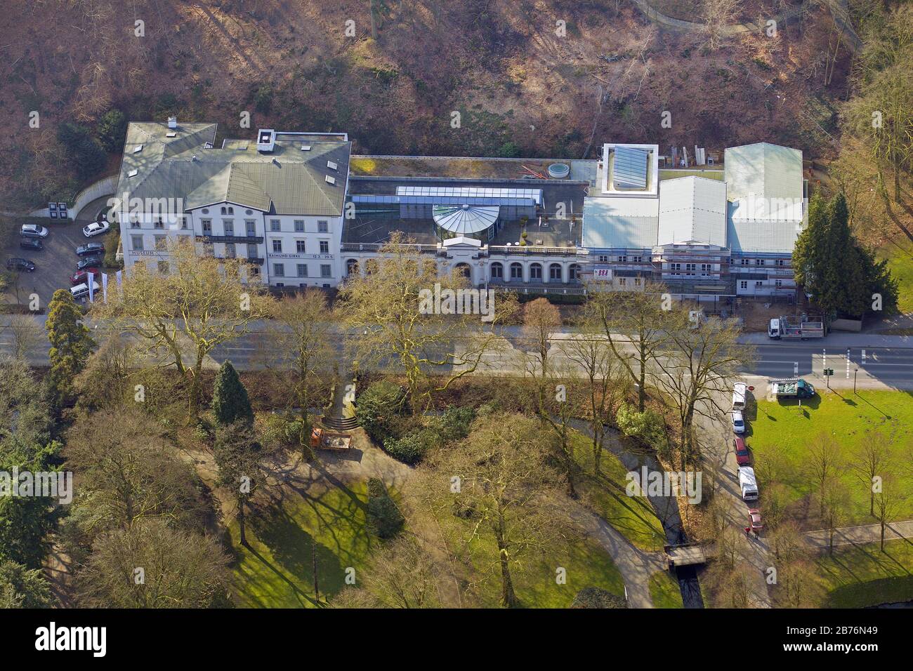 , Museum Kurhaus Cleves, 06.03.2012, Luftbild, Deutschland, Nordrhein-Westfalen, Cleves Stockfoto