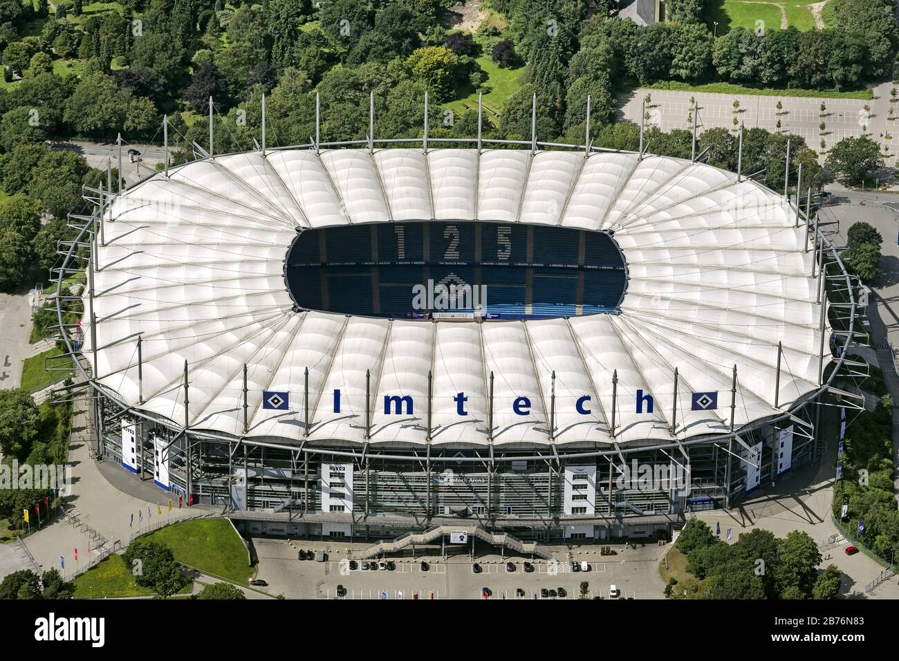 , Stadion Imtech-Arena, 12.08.2012, Luftbild, Deutschland, Hamburg Stockfoto