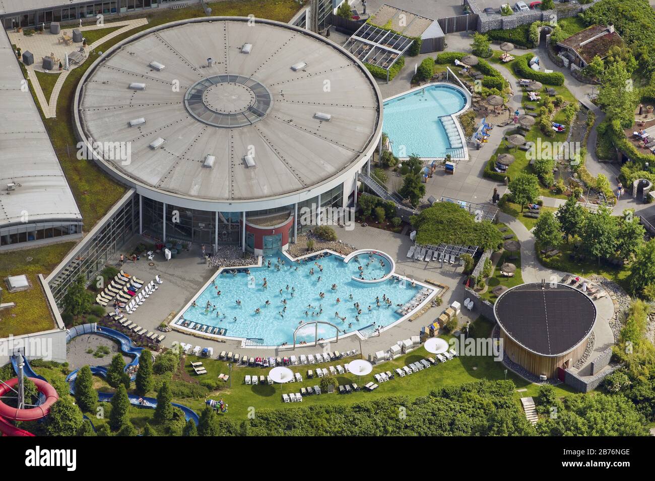, Freizeitbad Maximare in Hamm, 02.06.2012, Luftbild, Deutschland, Nordrhein-Westfalen, Ruhrgebiet, Hamm Stockfoto