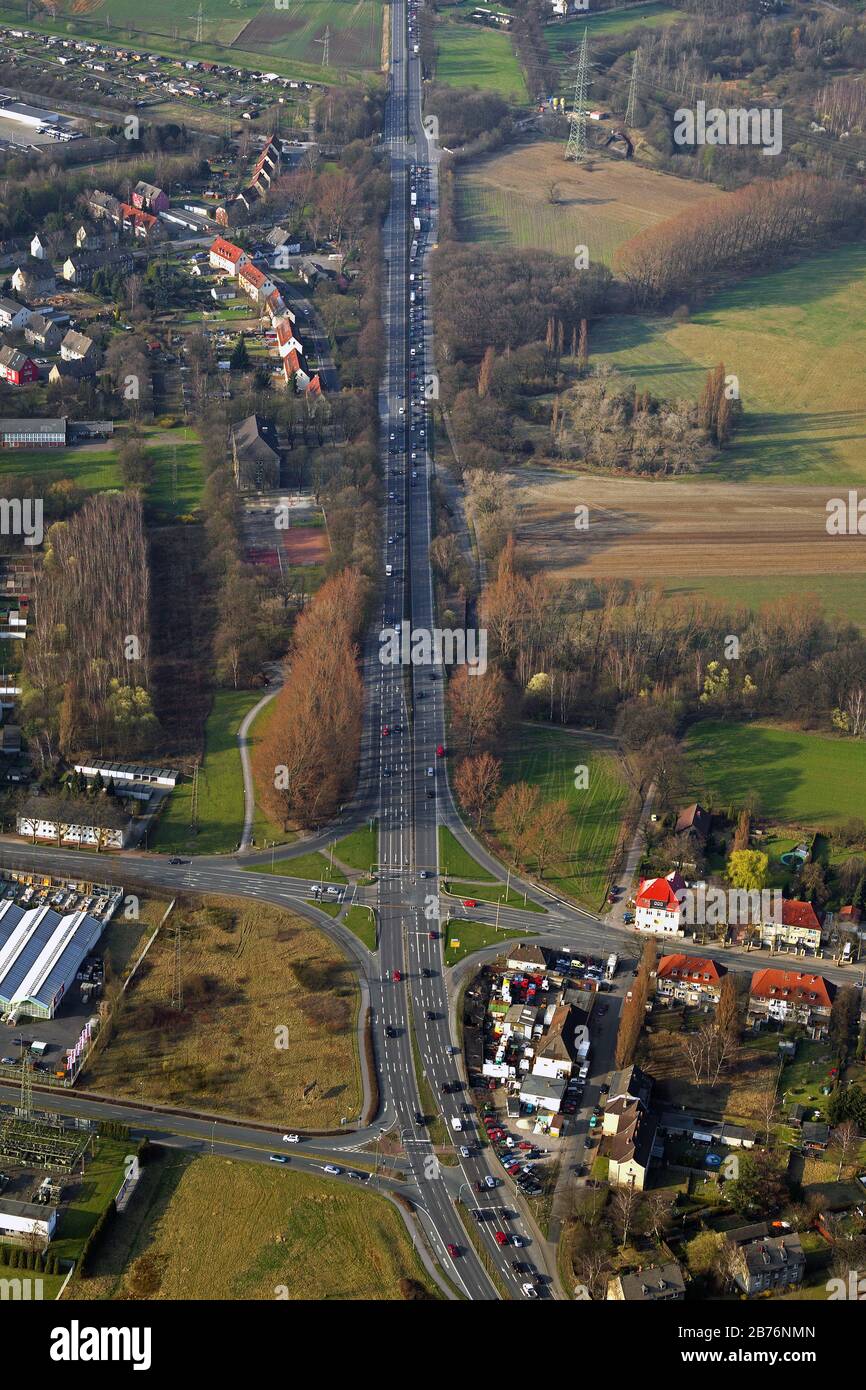 , Crossover in Bottrop-Boy, 12.03.2012, Luftbild, Deutschland, Nordrhein-Westfalen, Ruhrgebiet, Bottrop Stockfoto