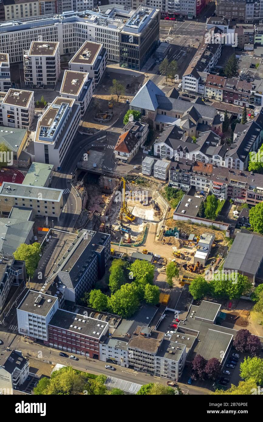 , Baustelle am zusammengebrochenen Stadtarchiv in Köln, 05.05.2013, Luftbild, Deutschland, Nordrhein-Westfalen, Köln Stockfoto