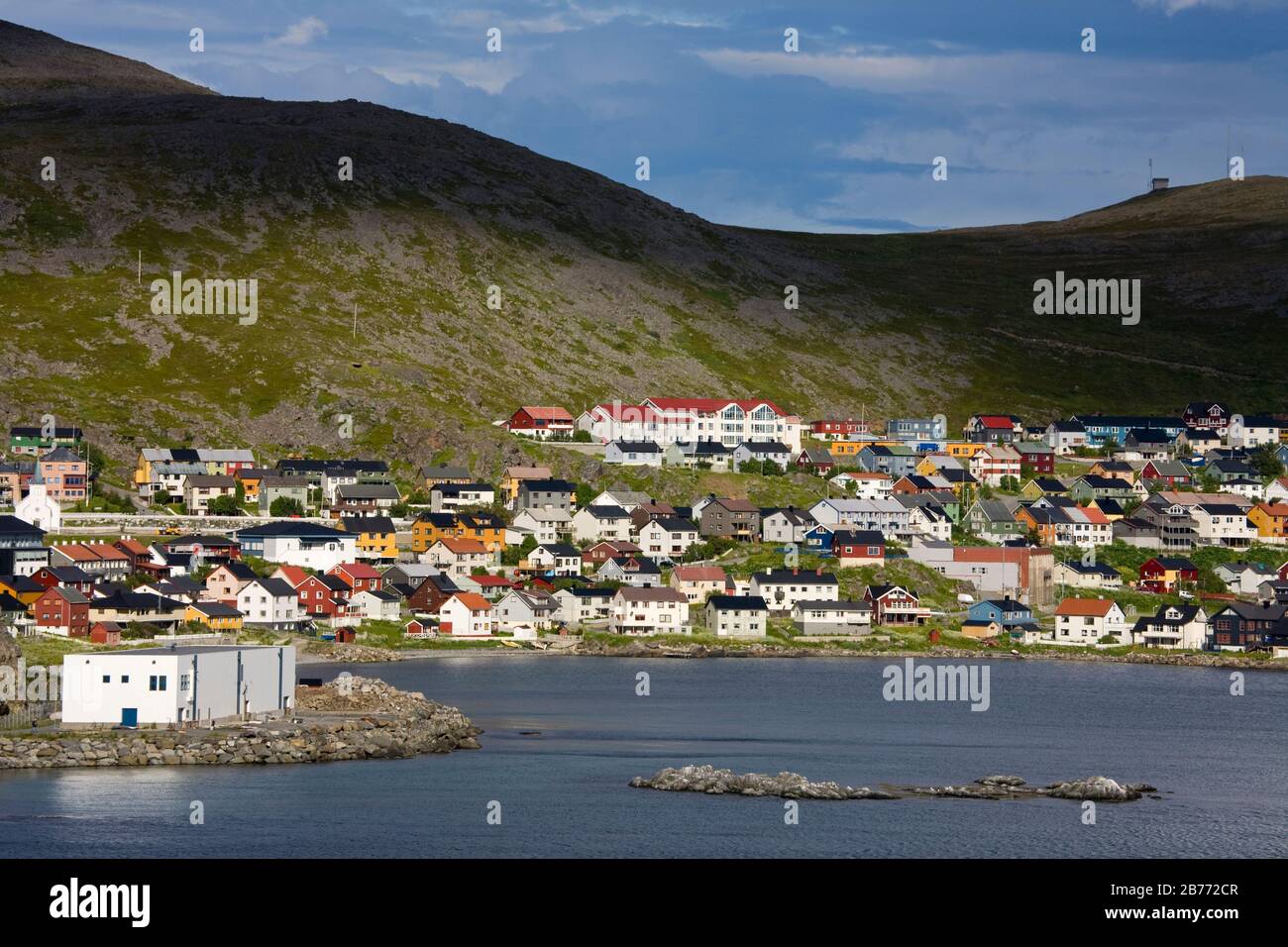 Honningsvag Port, Mageroya Island, Finnmark Region, Arktischer Ozean, Norwegen, Skandinavien Stockfoto