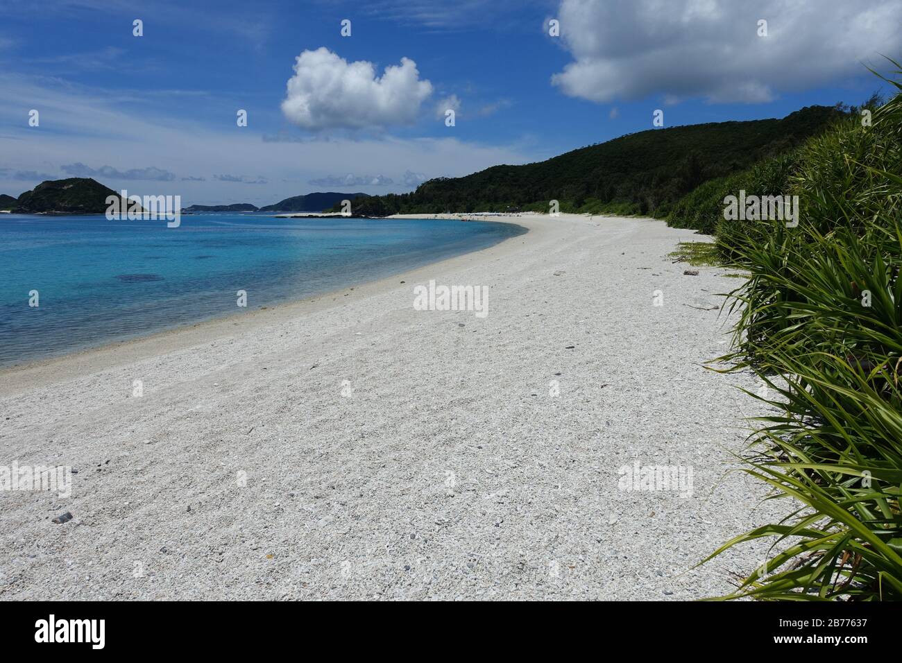 Okinawa Japan - Tokashiki Island Aharen Beach weißer Sand Stockfoto