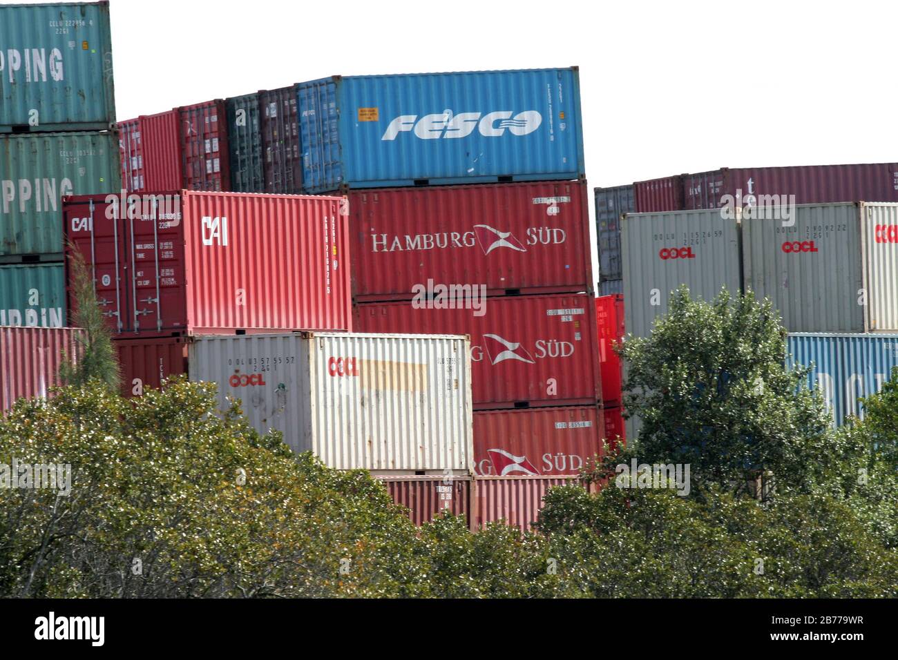 Transportbehälter, Port Botany, Sydney, New South Wales, Australien. Stockfoto