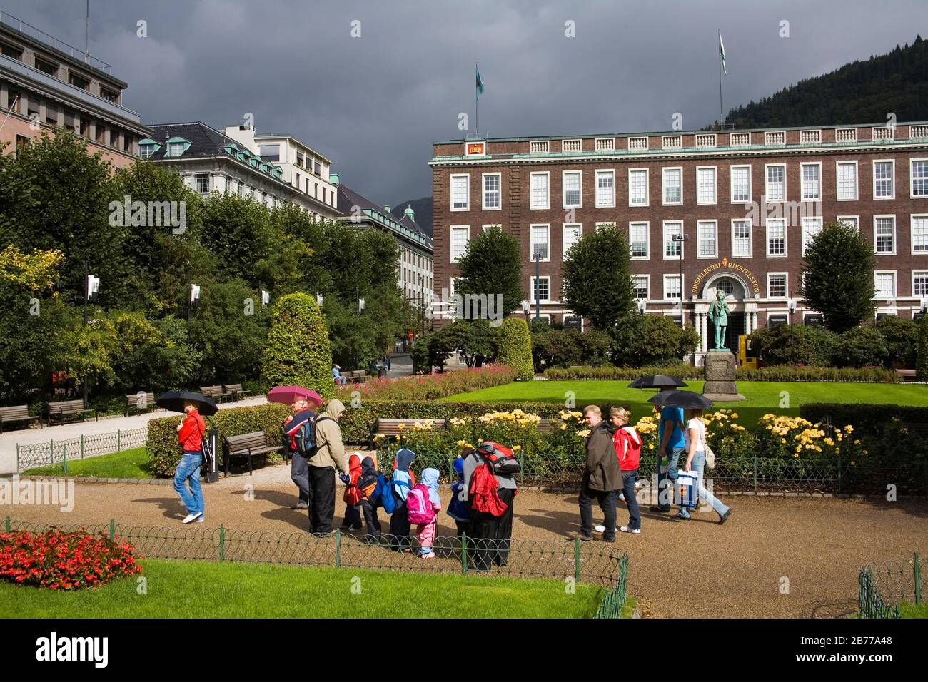 Kinder in Festplassen, Bergen City, Norwegen, Skandinavien Stockfoto